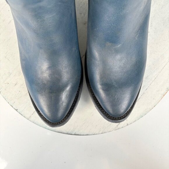 Lane Everyday Emma Womens Cowboy Boots 7.5 Blue Western Cowgilr Mid Calf Tall - Picture 6 of 10